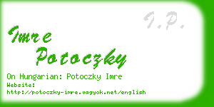 imre potoczky business card